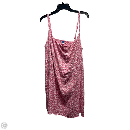 Dress Casual Short By Old Navy In Pink & White, Size: 2x