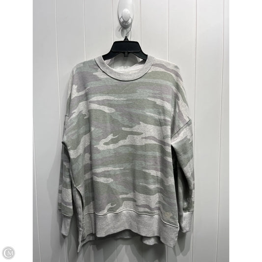 Sweatshirt Crewneck By Aerie In Grey & Purple, Size: L