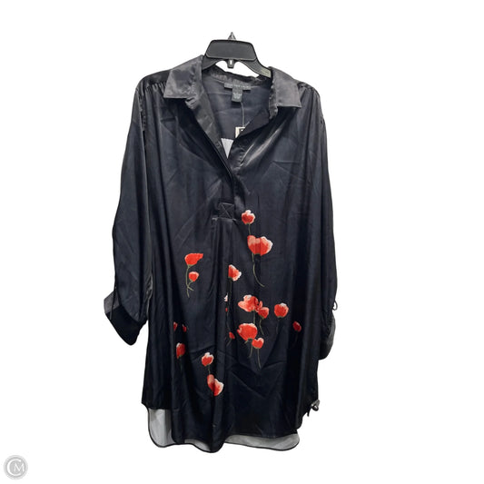 Dress Casual Short By Joan Vass In Black & Red, Size: L