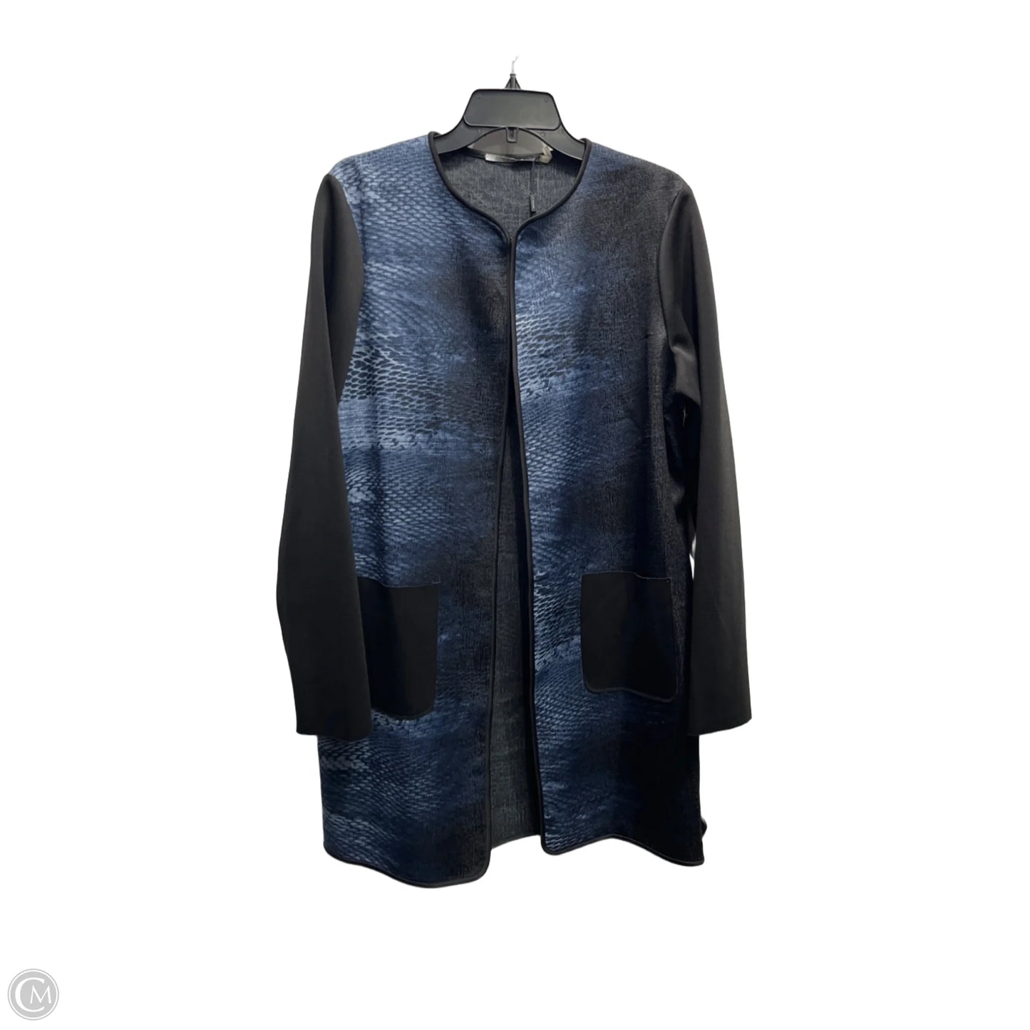 Blazer By T Tahari In Black & Blue, Size: L