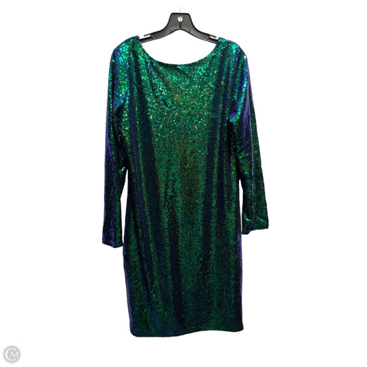 Dress Party Short By Clothes Mentor In Blue & Green, Size: Xl