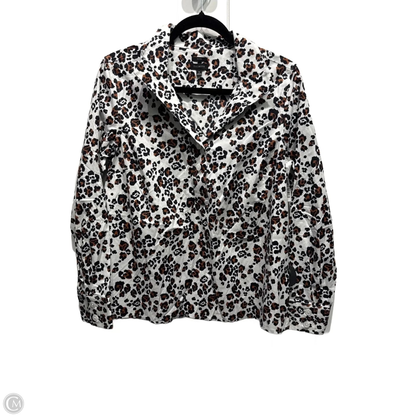 Top Long Sleeve By Talbots In Black & Brown, Size: M