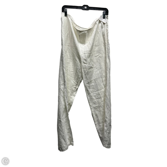Pants Linen By Eileen Fisher In White, Size: L