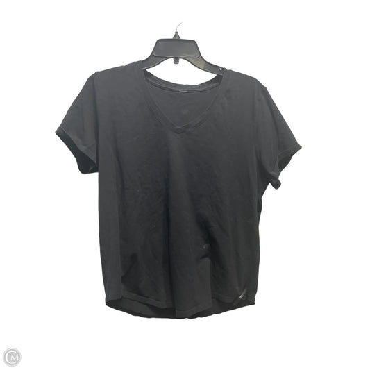 Athletic Top Short Sleeve By Lululemon In Black, Size: M