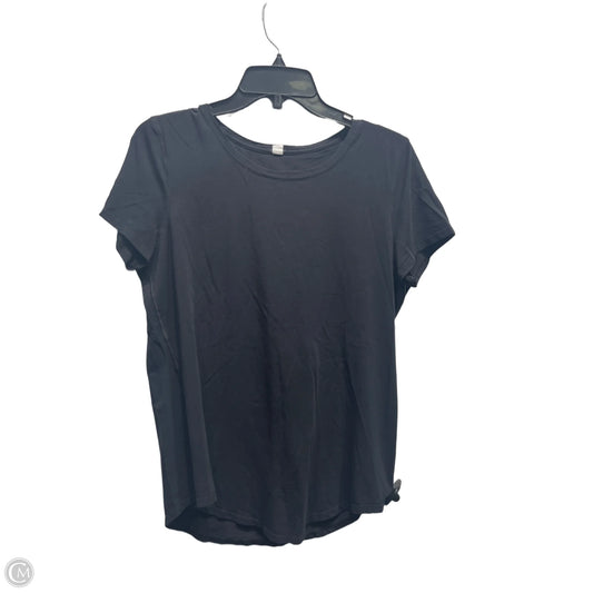 Athletic Top Short Sleeve By Lululemon In Black, Size: 10