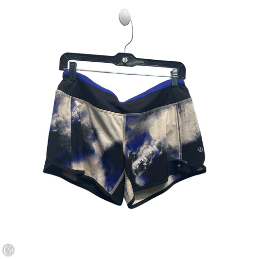 Athletic Shorts By Lululemon In Black & Blue, Size: 6