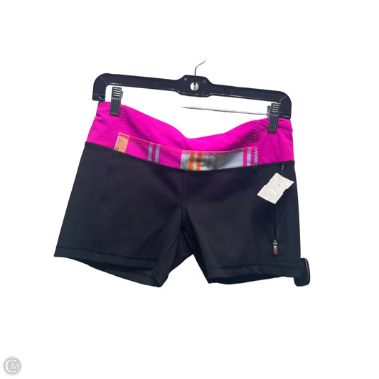 Athletic Shorts By Lululemon In Black & Pink, Size: 6