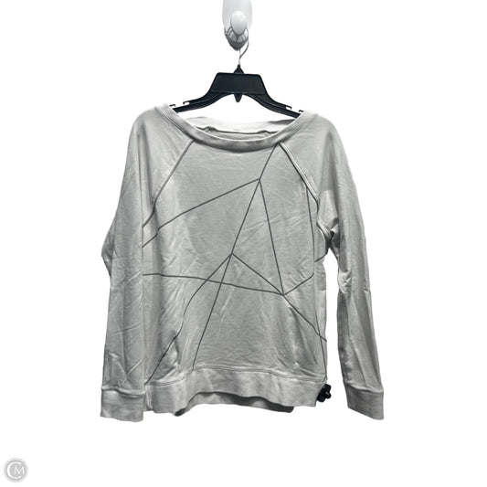 Athletic Sweatshirt Crewneck By Lululemon In Grey & White, Size: M