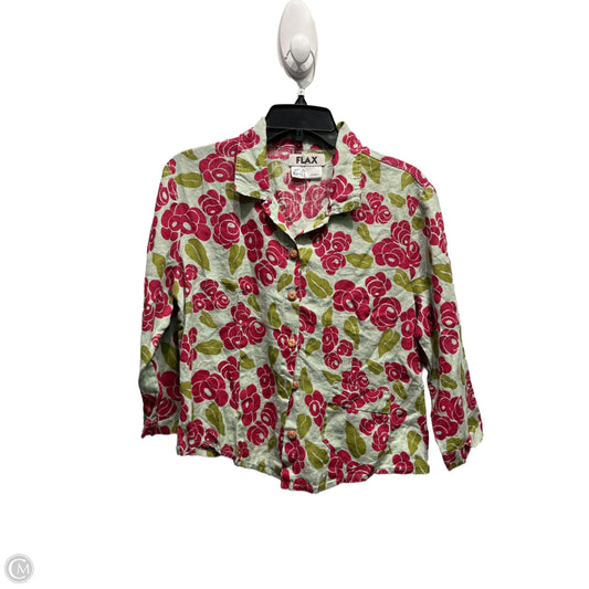 Top Long Sleeve By Flax In Green & Red, Size: S
