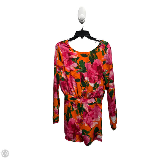 Romper By Lulus In Green & Orange, Size: M