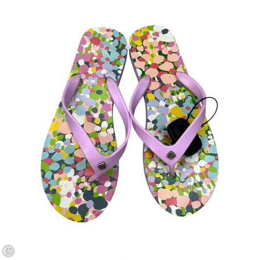 Sandals Flip Flops By Vera Bradley In Green & Orange, Size: 6