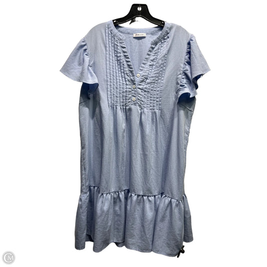 Dress Casual Short By DIRASS In Blue, Size: Xl