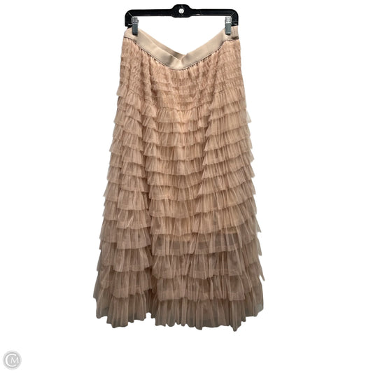 Skirt Maxi By Clothes Mentor In Cream, Size: Xl