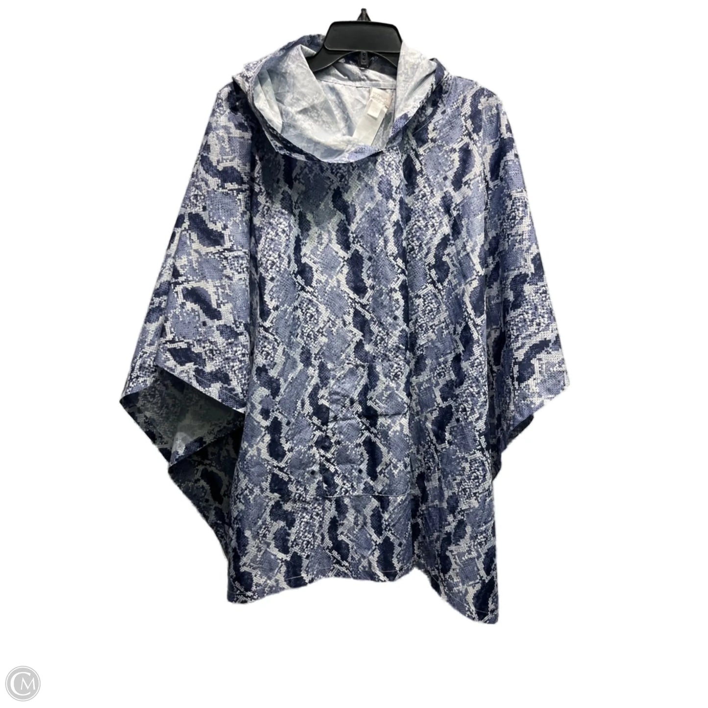 Poncho By Chicos In Blue, Size: Osfm