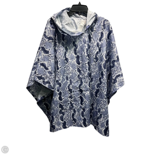 Poncho By Chicos In Blue, Size: Osfm