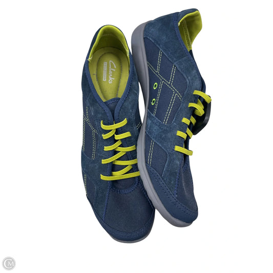 Shoes Sneakers By Clarks In Blue & Green, Size: 9