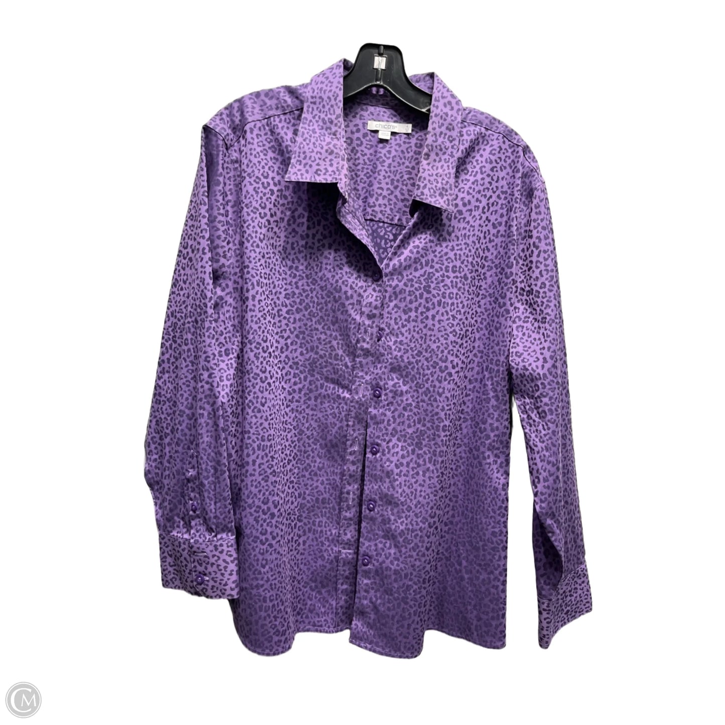 Top Long Sleeve By Chicos In Purple, Size: 20