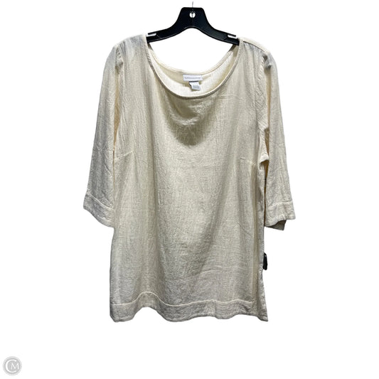Tunic Long Sleeve By Soft Surroundings In Cream, Size: Xl