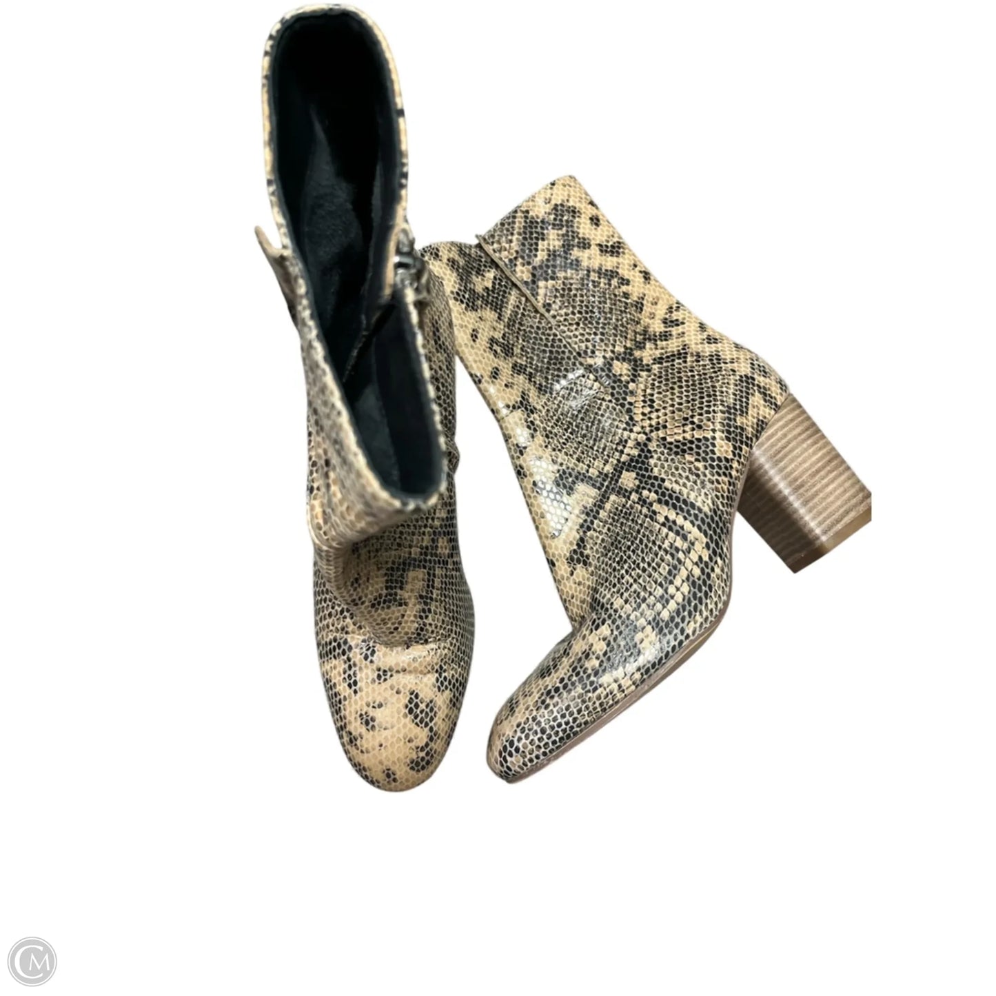 Boots Mid-calf Heels By Seychelles In Black & Tan, Size: 9