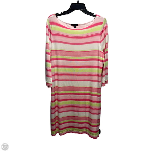 Dress Work By Brooks Brothers In Green & Pink, Size: Xl