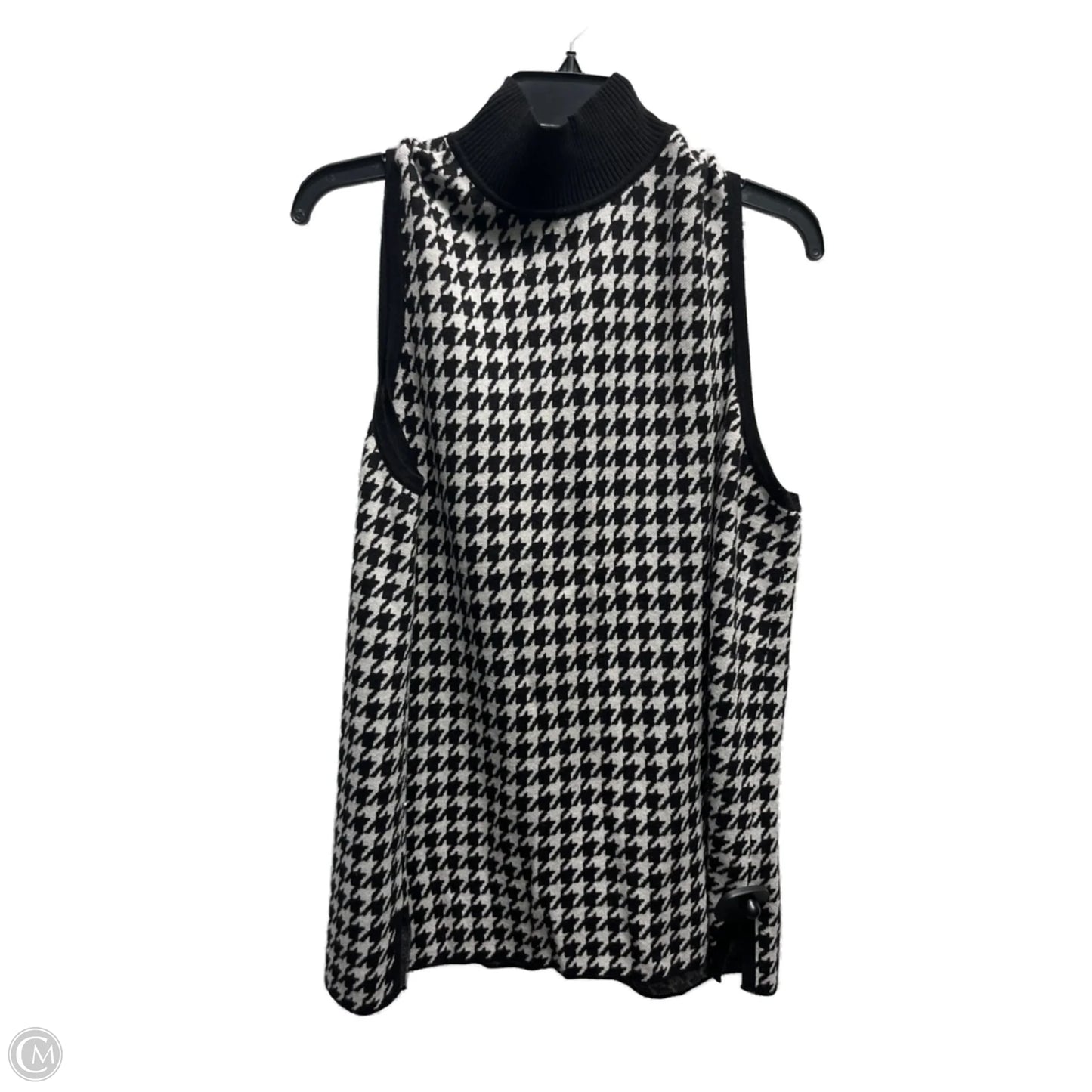 Top Sleeveless By Chicos In Black & White, Size: Xl