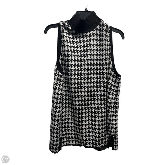 Top Sleeveless By Chicos In Black & White, Size: Xl