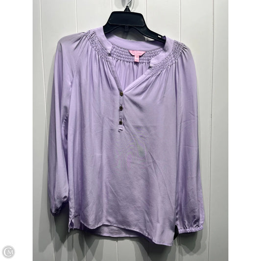 Top Long Sleeve Designer By Lilly Pulitzer In Purple, Size: Xs