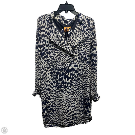 Dress Designer By Tory Burch In Blue & Cream, Size: 4