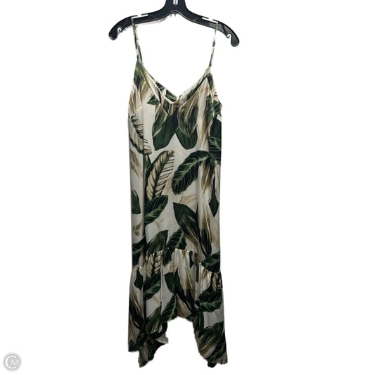 Dress Casual Midi By GREAT JONES In Green & White, Size: M