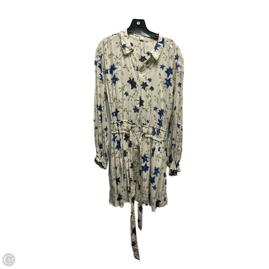 Dress Casual Short By Free People In Blue & Cream, Size: S