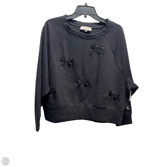Sweatshirt Crewneck By Loft In Black, Size: S