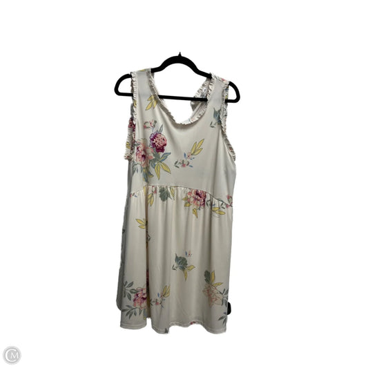 Dress Casual Short By LONE + LUX In Pink & Yellow, Size: 1x