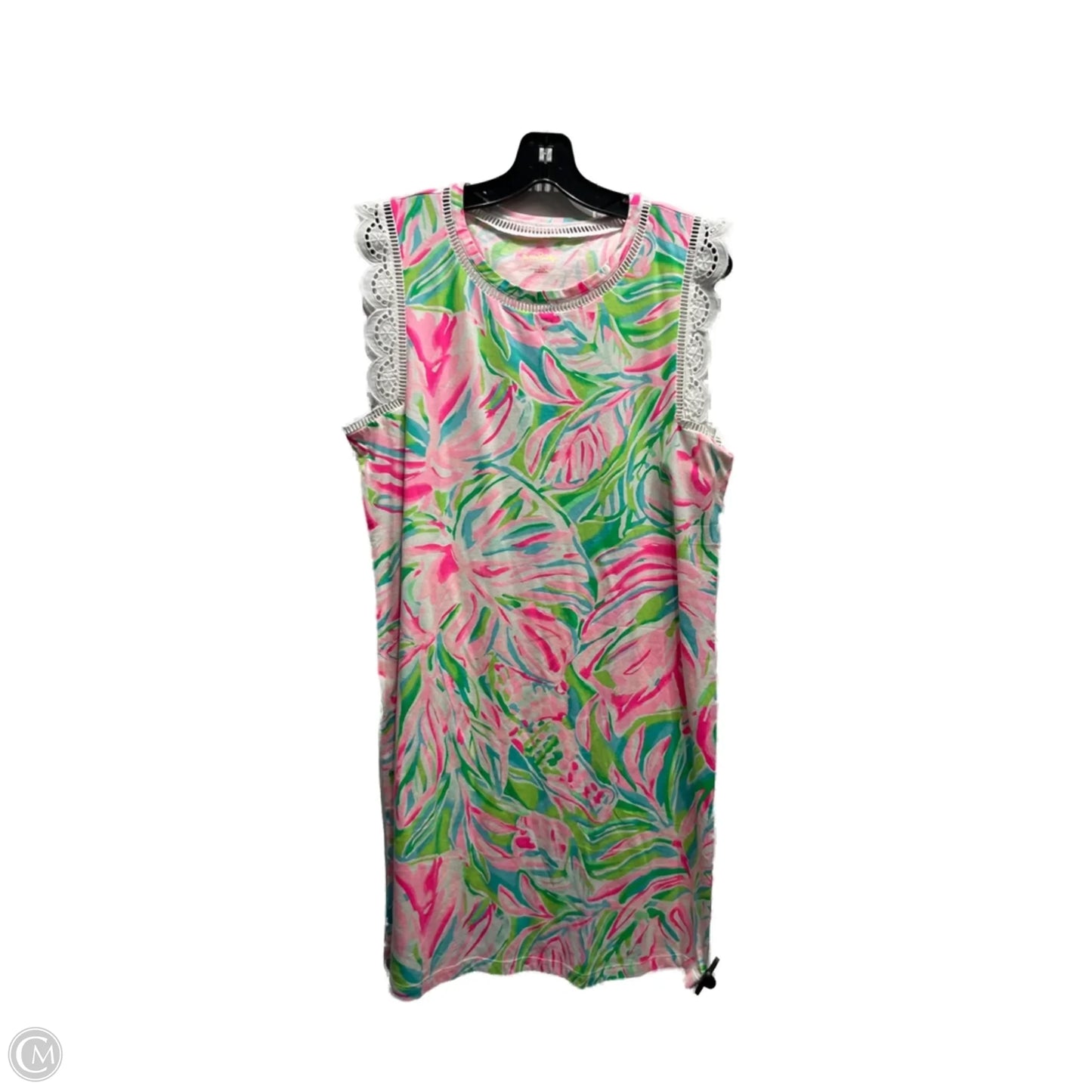 Dress Designer By Lilly Pulitzer In Green & Pink, Size: L
