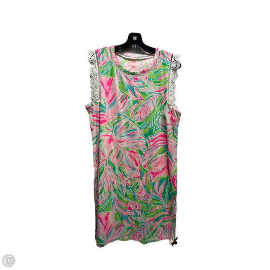 Dress Designer By Lilly Pulitzer In Green & Pink, Size: L
