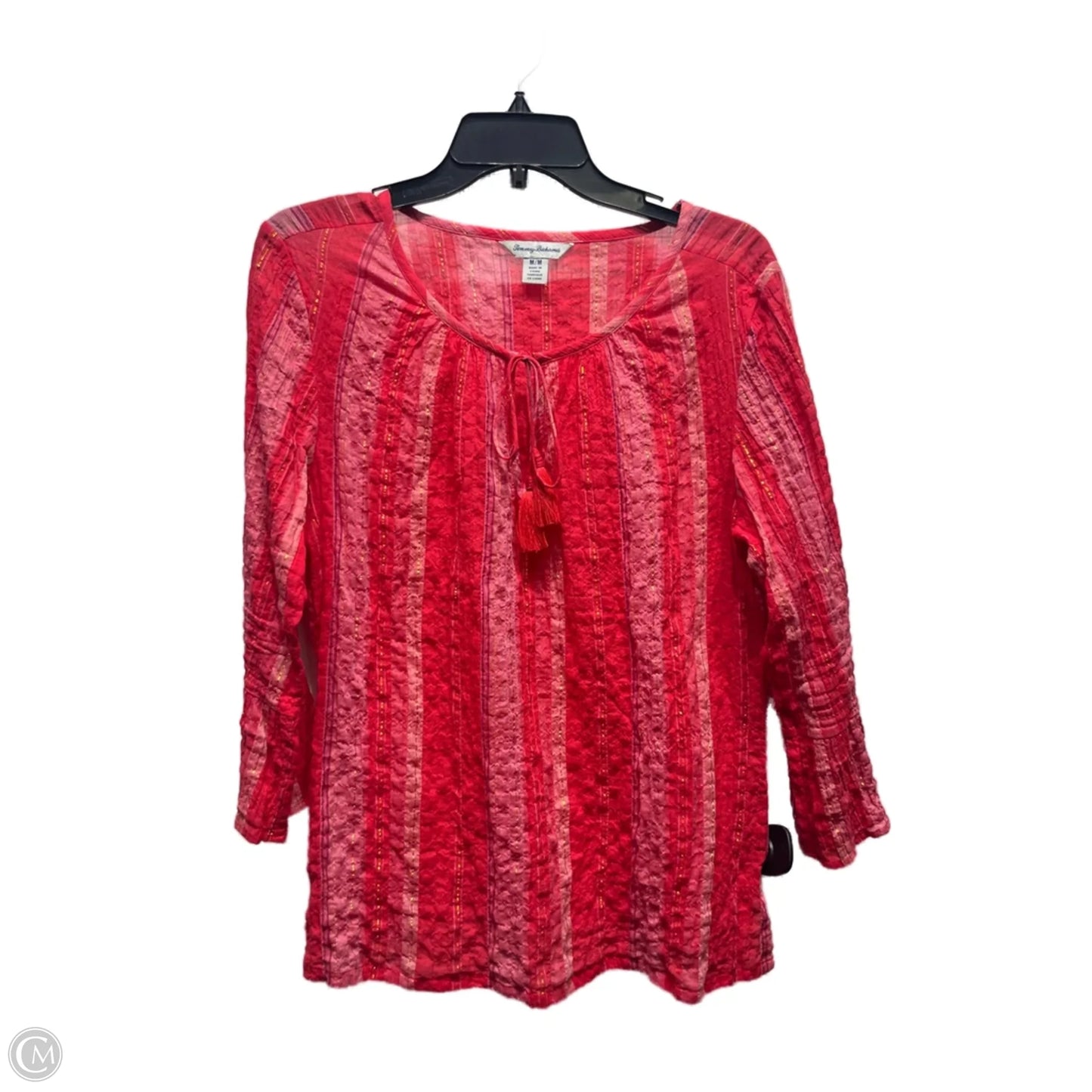 Top Long Sleeve By Tommy Bahama In Red, Size: M