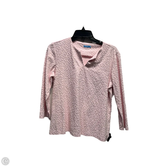 Top Long Sleeve By J Mclaughlin In Pink, Size: L