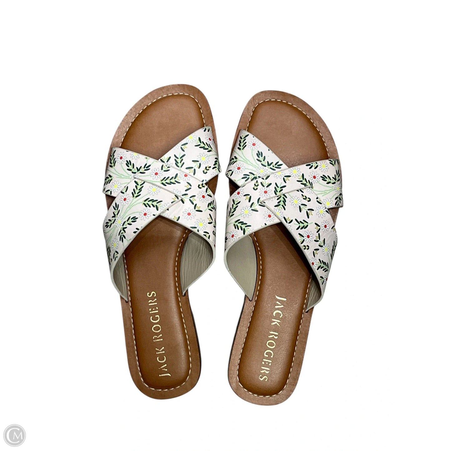 Sandals Flats By Jack Rogers In Green & Pink, Size: 9