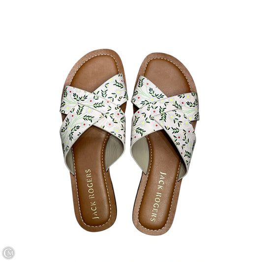 Sandals Flats By Jack Rogers In Green & Pink, Size: 9