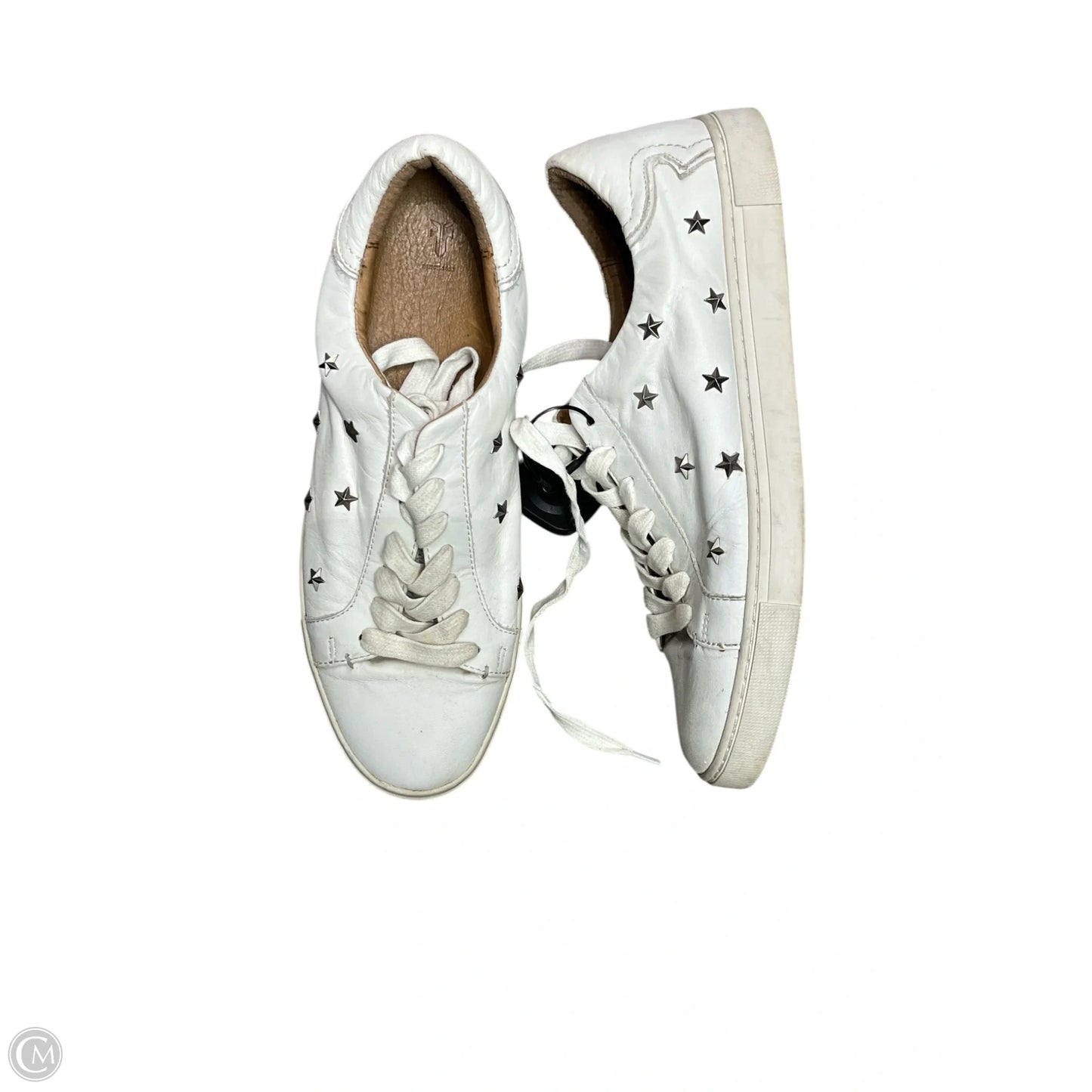 Shoes Designer By Frye In Silver & White, Size: 11