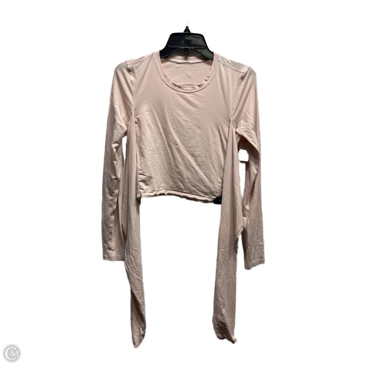 Athletic Top Long Sleeve Crewneck By Lululemon In Pink, Size: M