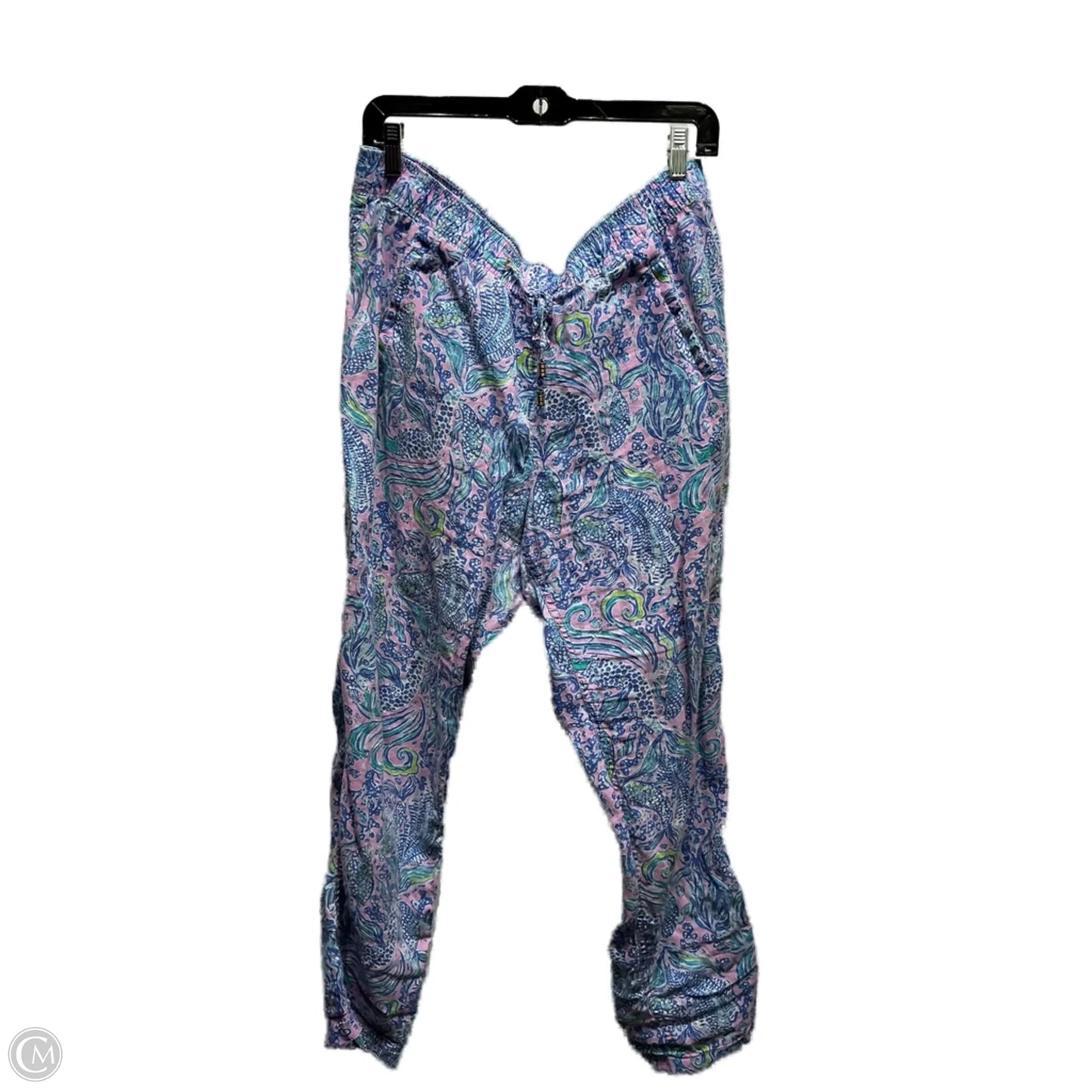 Pants Designer By Lilly Pulitzer In Blue & Purple, Size: L