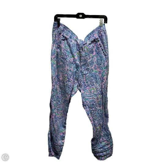 Pants Designer By Lilly Pulitzer In Blue & Purple, Size: L
