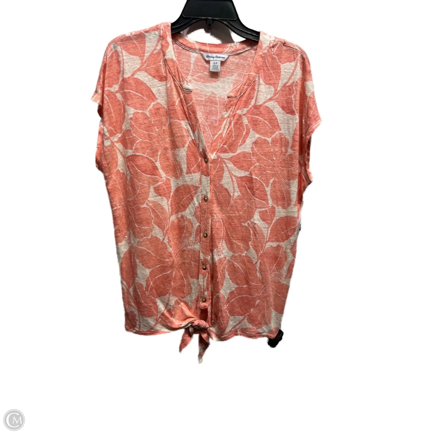 Top Short Sleeve By Tommy Bahama In Peach, Size: S