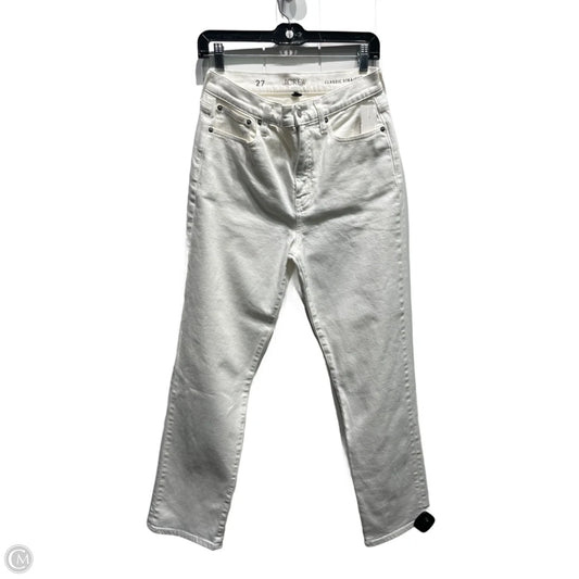 Jeans Straight By J. Crew In White Denim, Size: 4