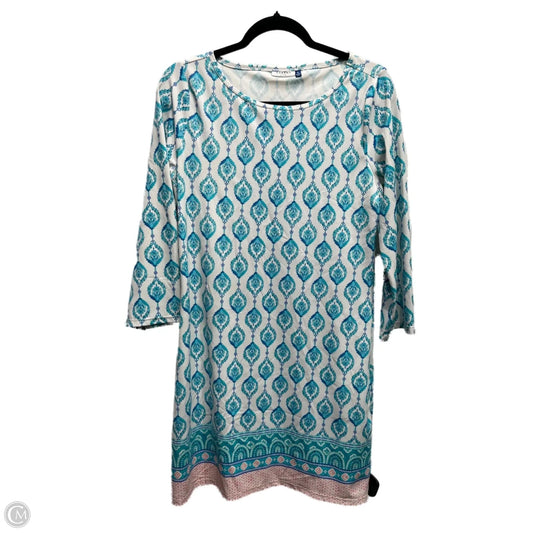 Dress Casual Short By Cabana Life In Blue & Green, Size: M