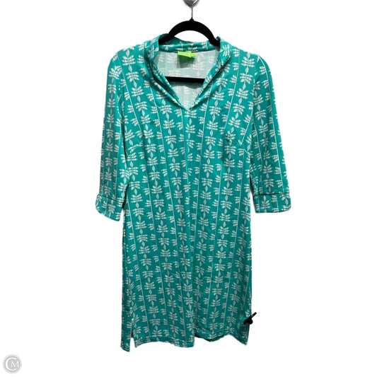 Dress Casual Short By KATHERINE WAT In Green & White, Size: Xs