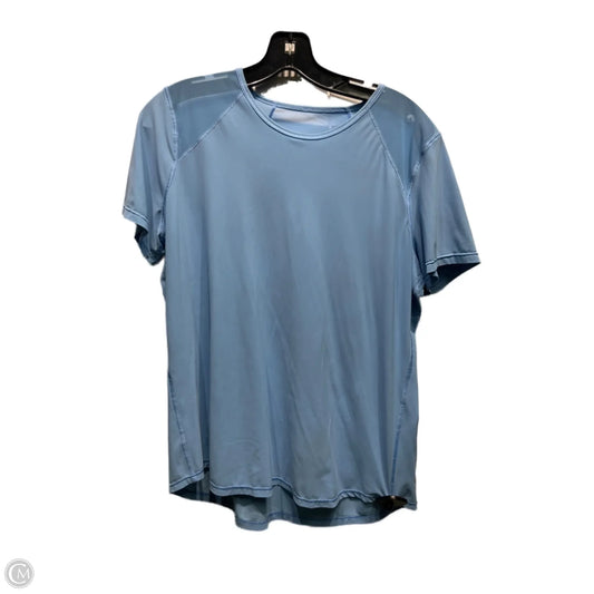 Athletic Top Short Sleeve By Lululemon In Blue, Size: M