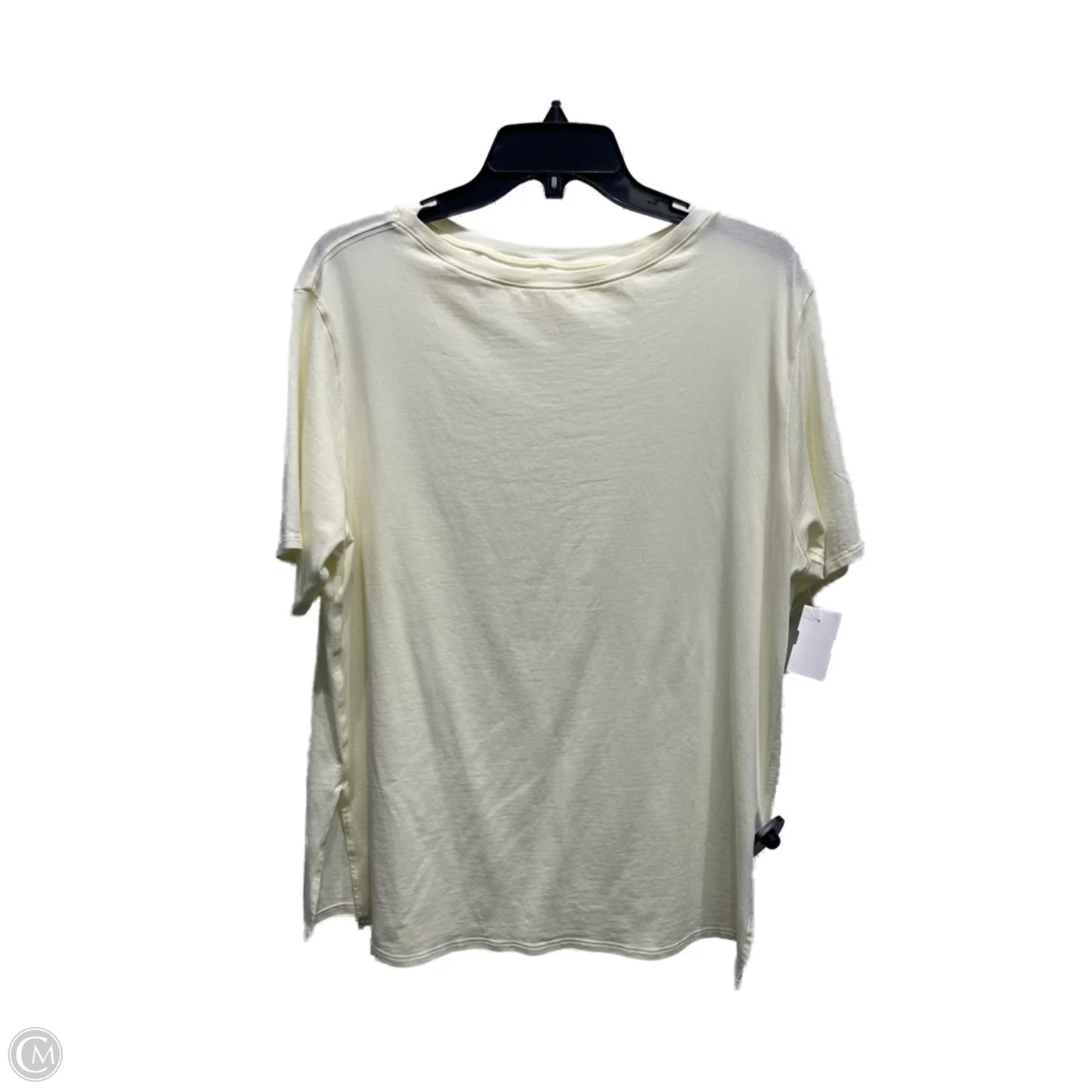 Athletic Top Short Sleeve By Lululemon In Yellow, Size: Large