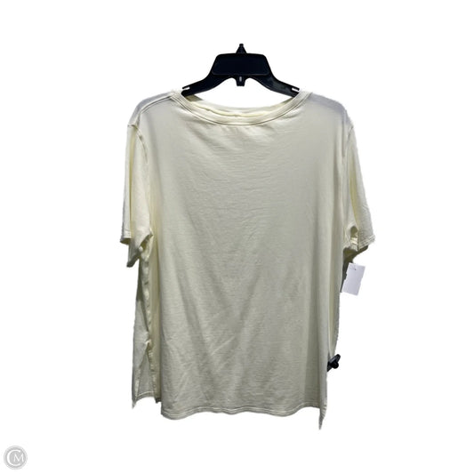 Athletic Top Short Sleeve By Lululemon In Yellow, Size: Large