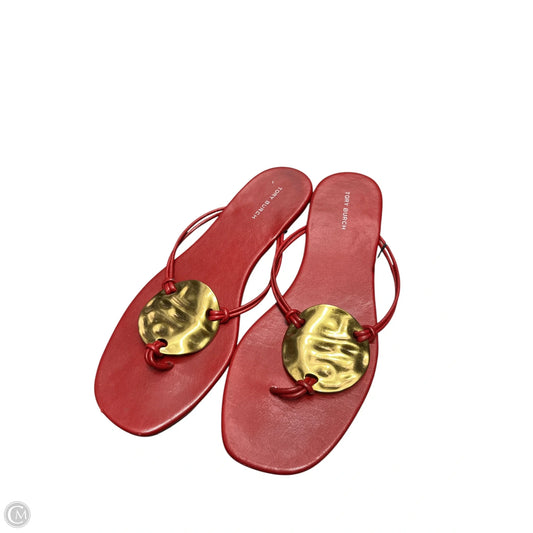 Sandals Designer By Tory Burch In Red, Size: 8
